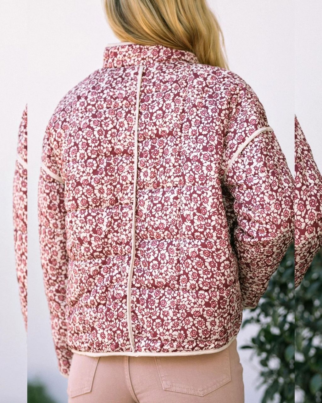 FLORAL PATTERN PATCHWORK JACKET
