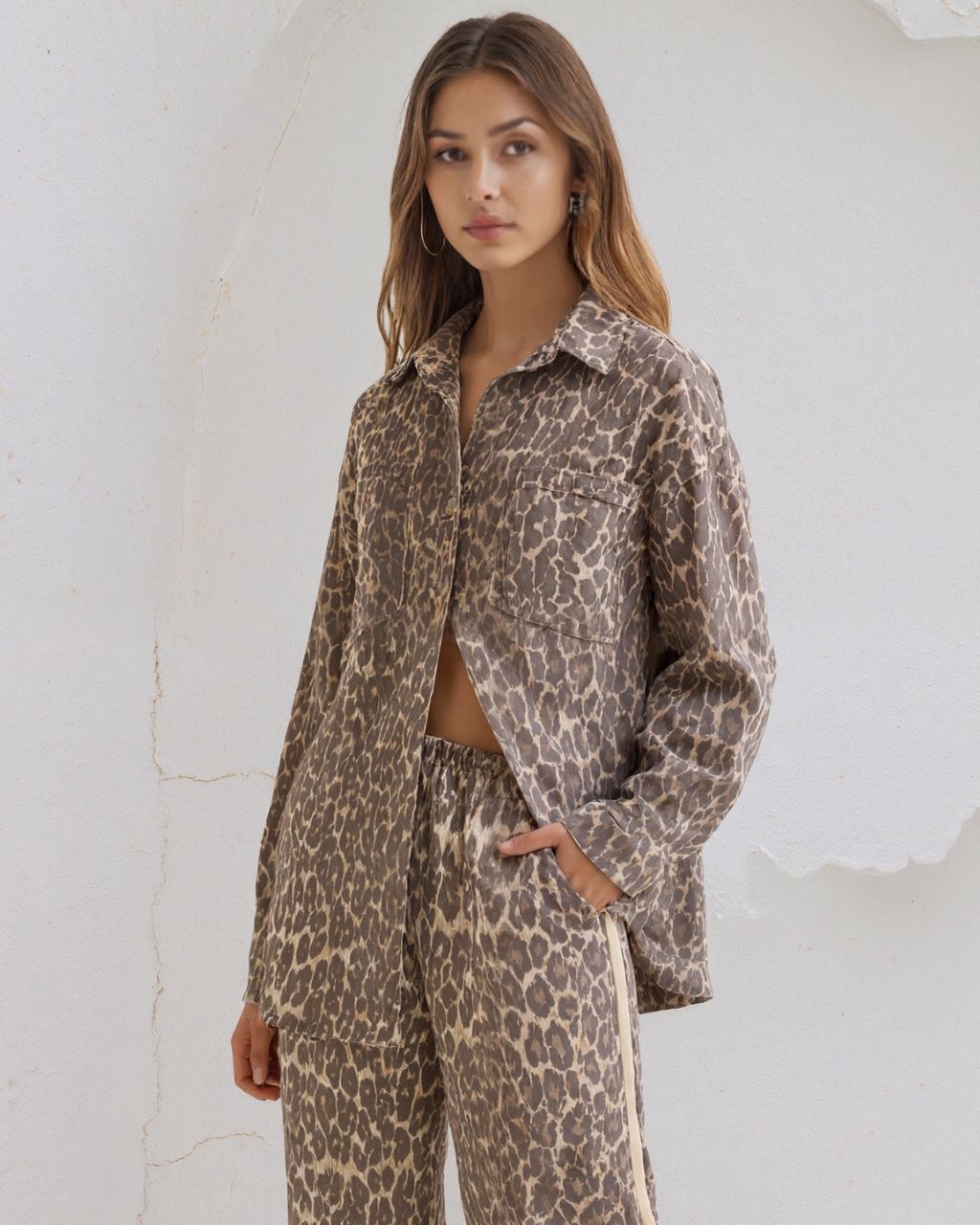 ANIMAL PRINT DENIM SHACKET