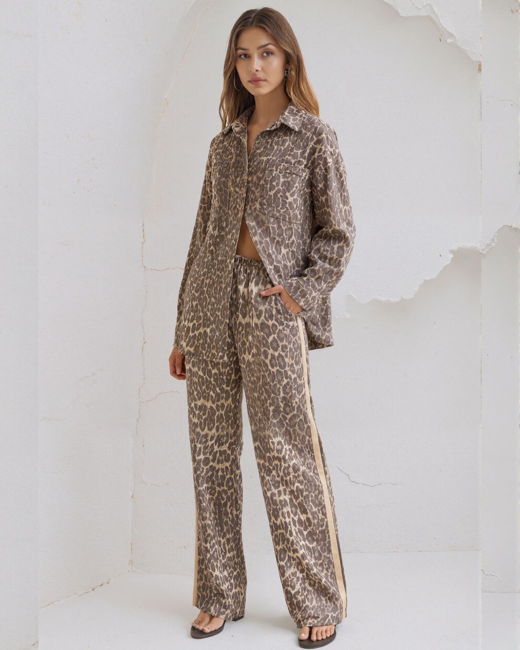 ANIMAL PRINT DENIM SHACKET