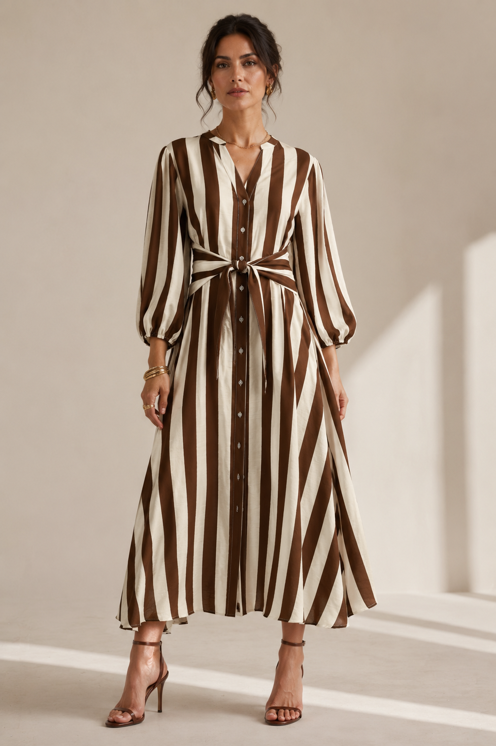 GELATO STRIPE MIDI DRESS