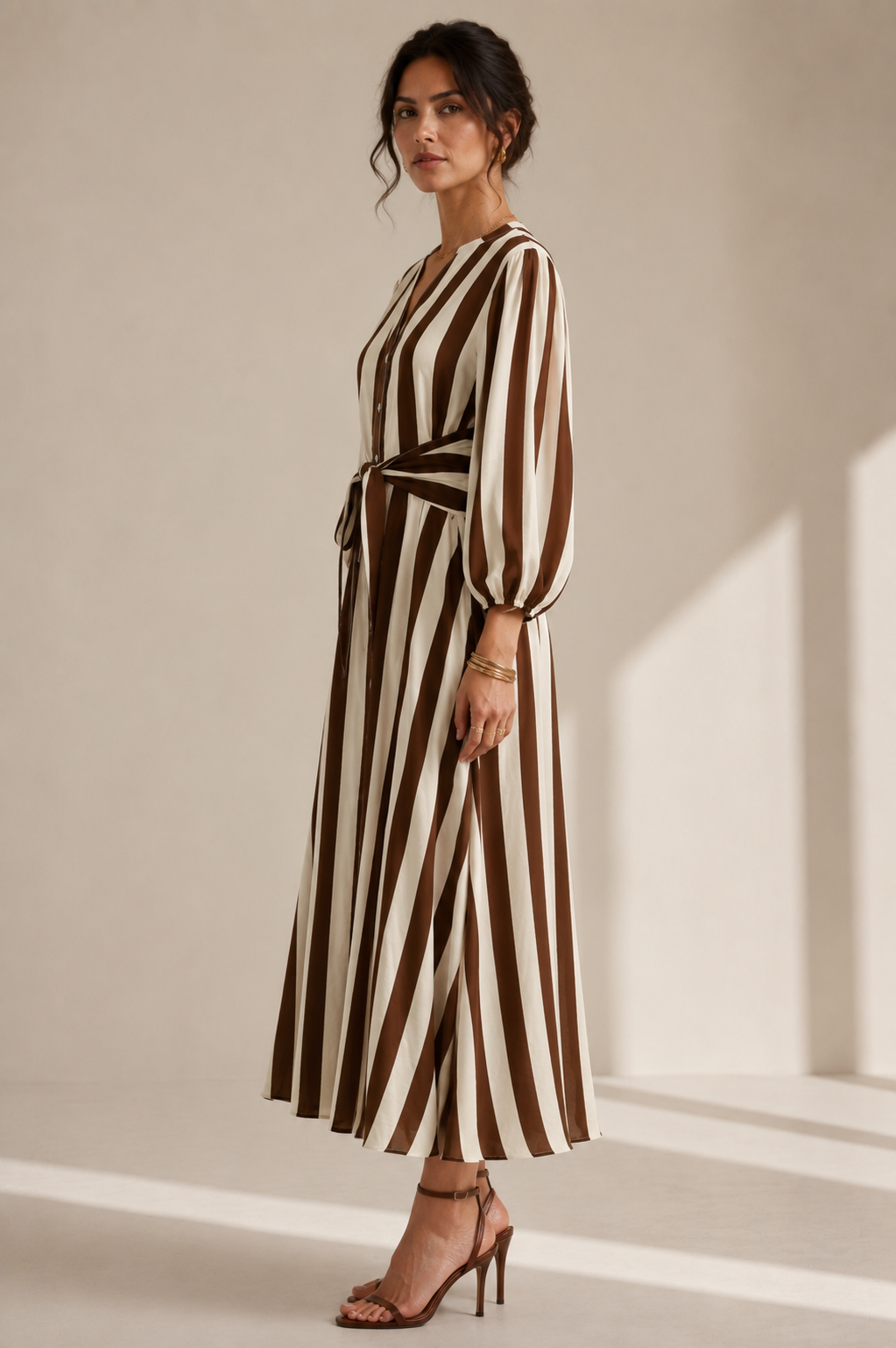 GELATO STRIPE MIDI DRESS