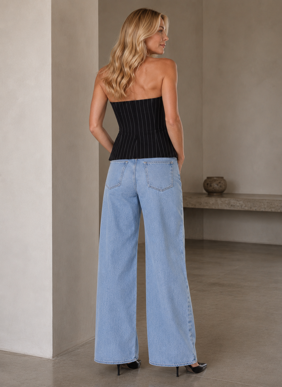 PINSTRIPE BUSTIER