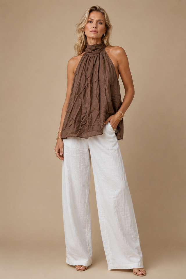 BIG BOW HALTER TOP