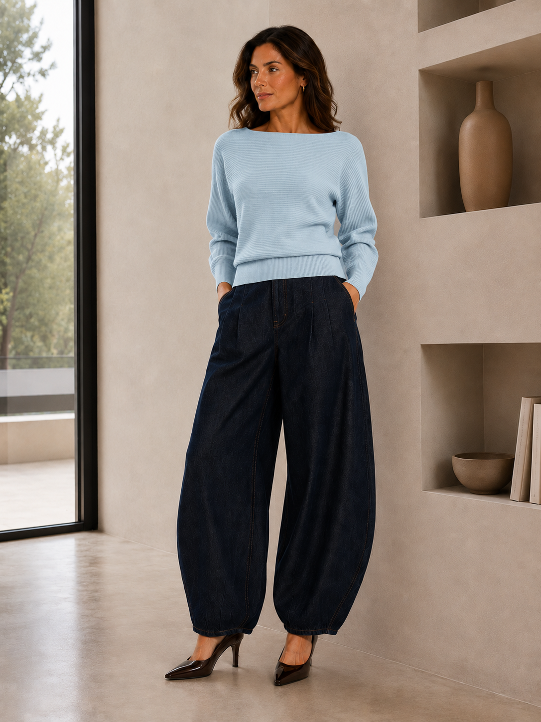 BATWING RIB  KNIT
