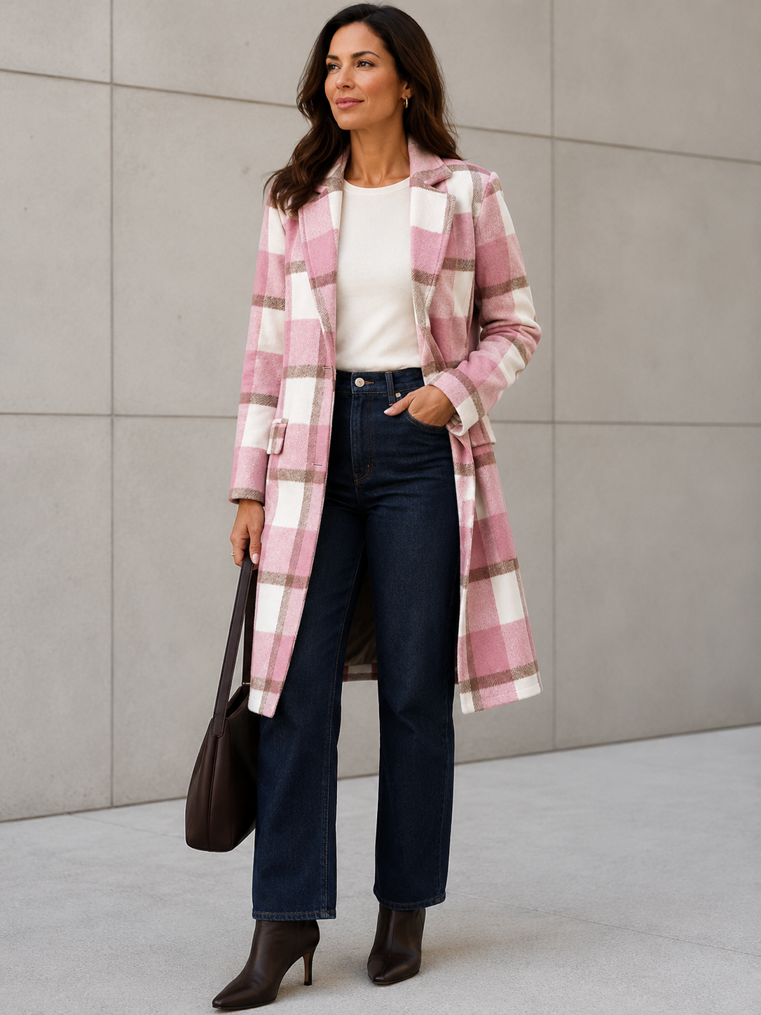 GINGHAM WINTER COAT