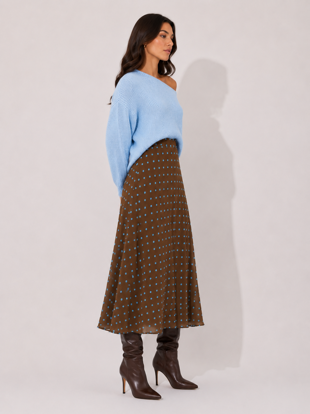 POLKA DOT BIAS SKIRT