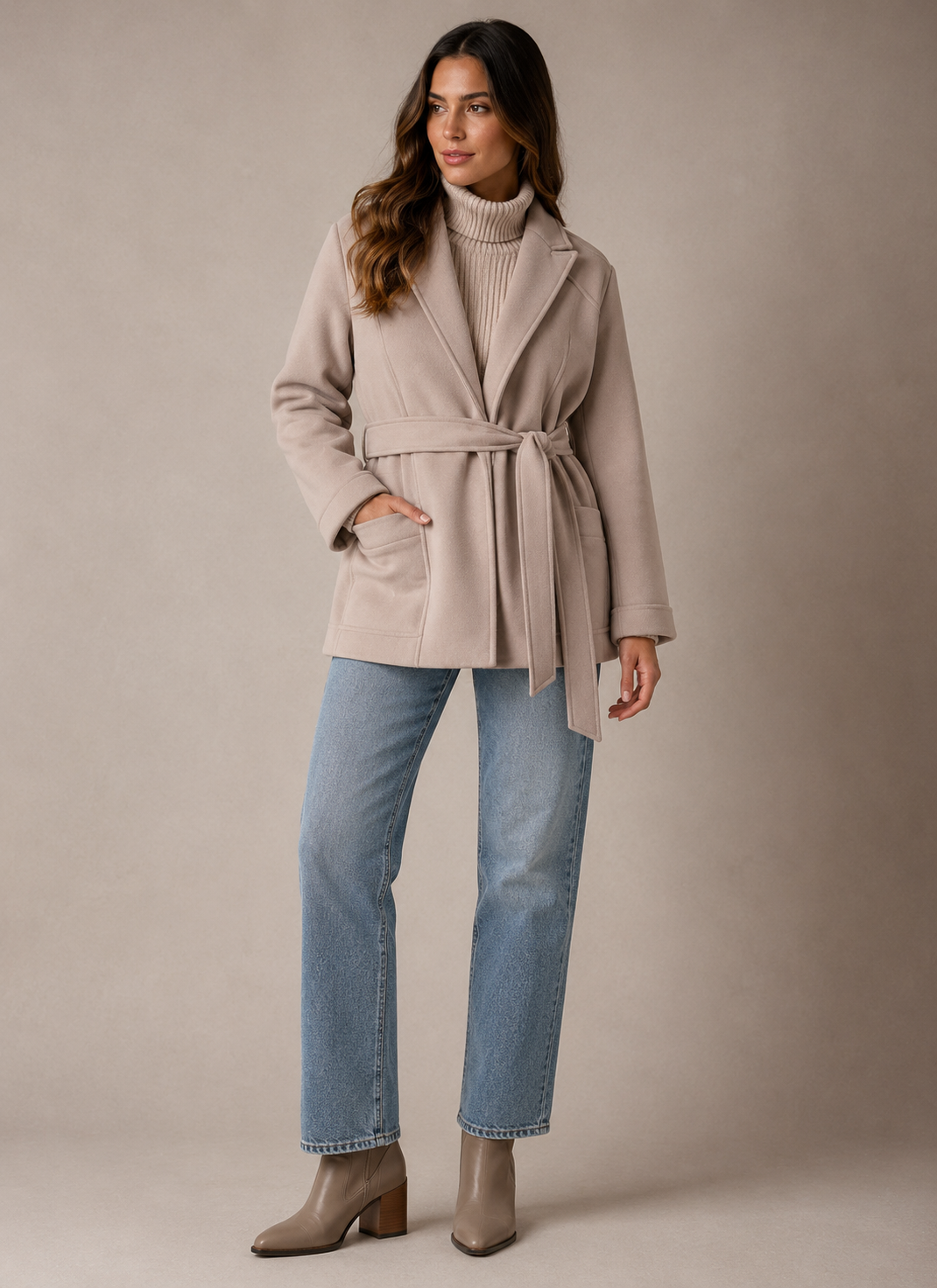 WRAP SHORT COAT