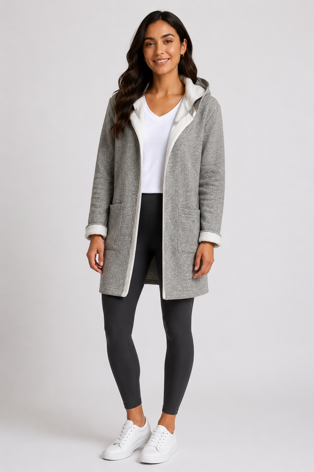 HOODED SWEATER JACKET