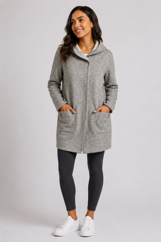 HOODED SWEATER JACKET