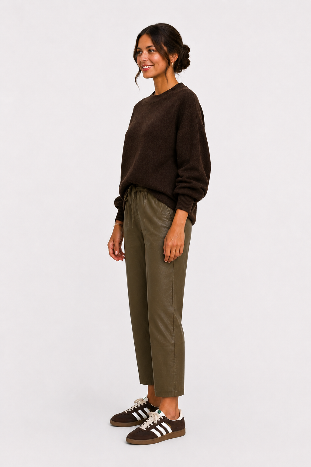 PLEATHER RELAXED PANTS