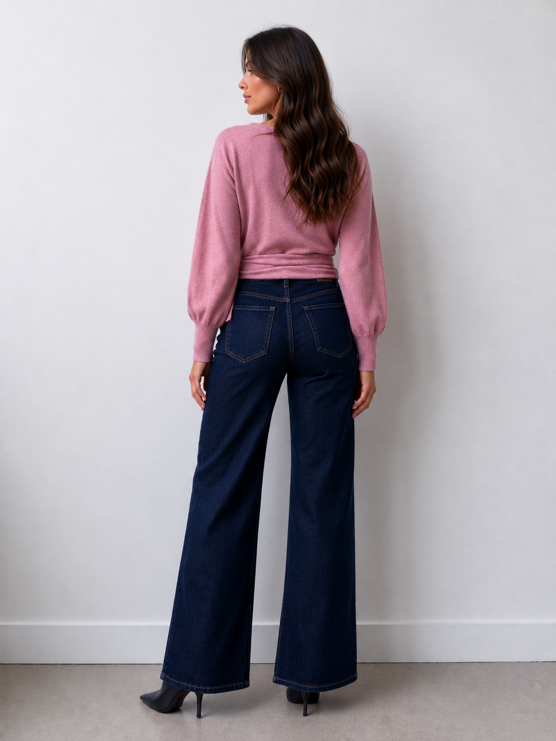 WRAP KNIT TOP - BLUSH