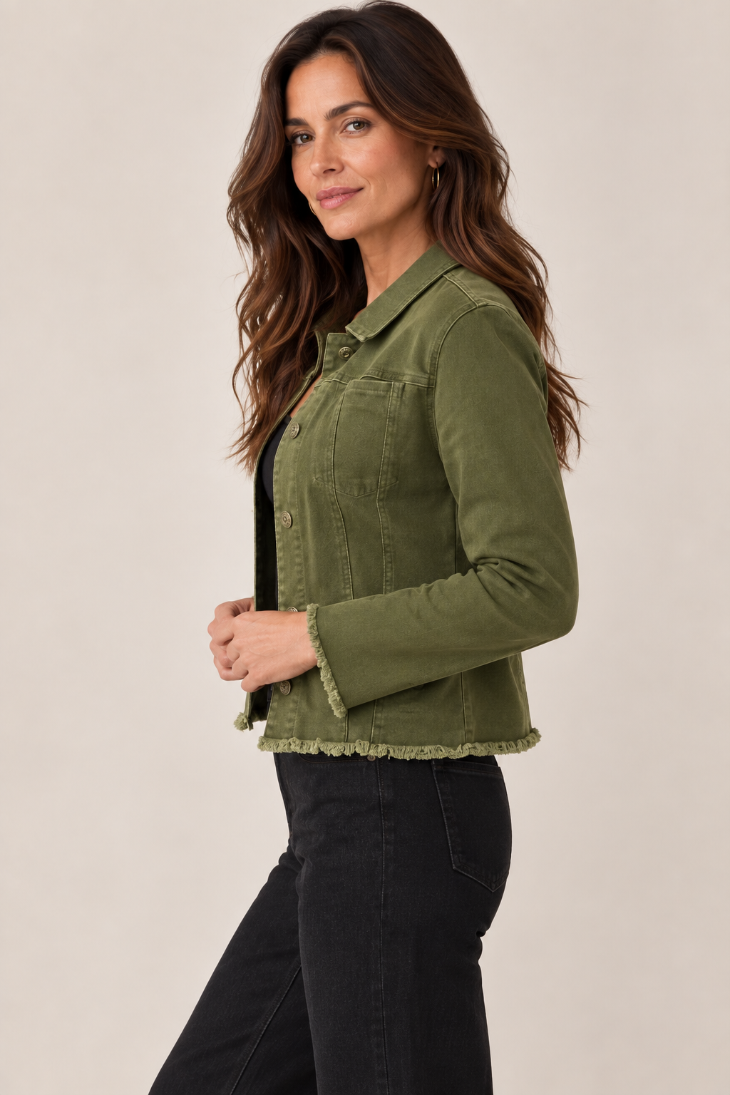 RAW HEM DENIM JACKET