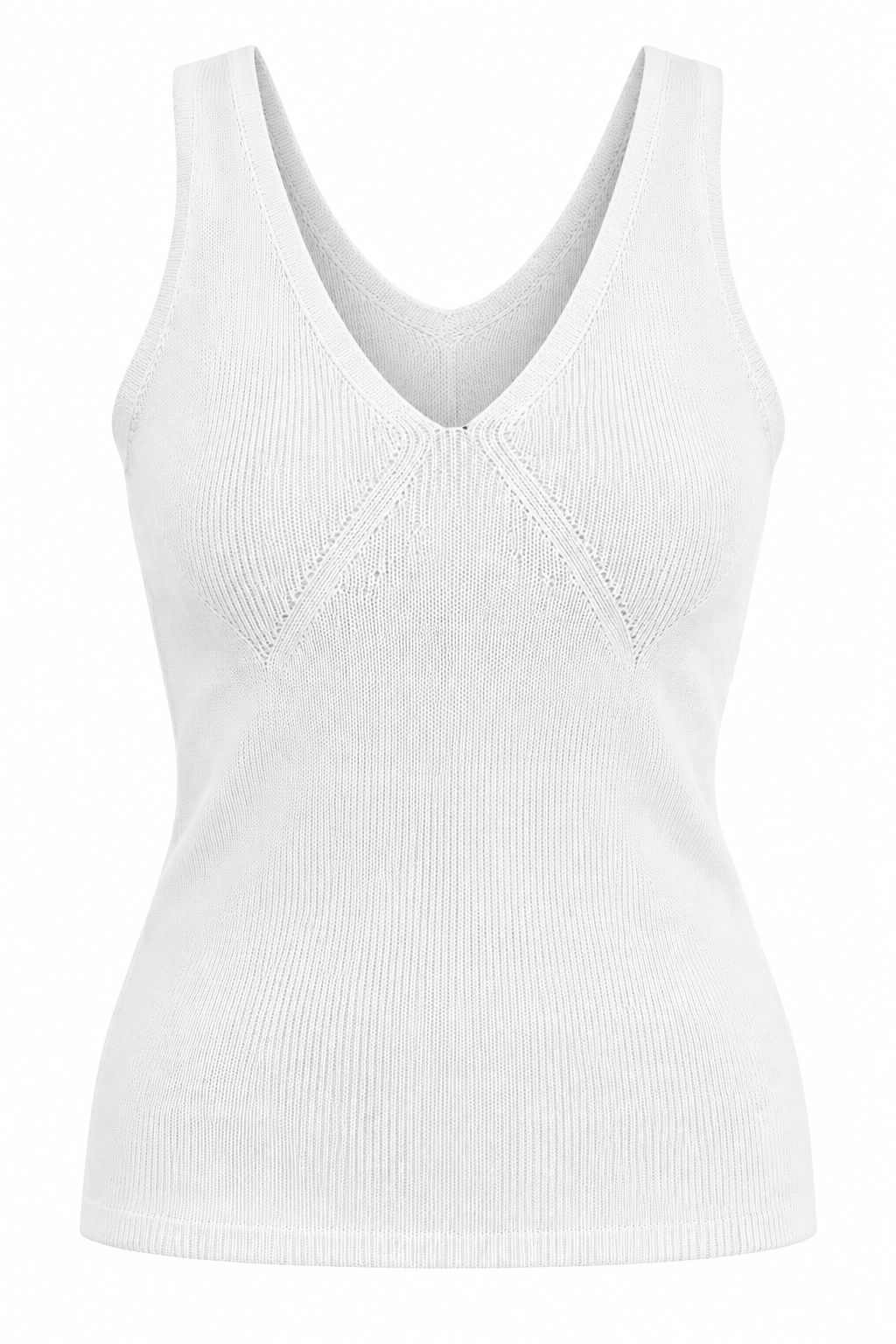 V-Neck Viscose Knit Tank