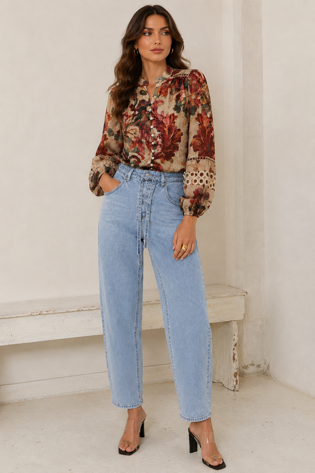 STRETCH BARREL JEANS