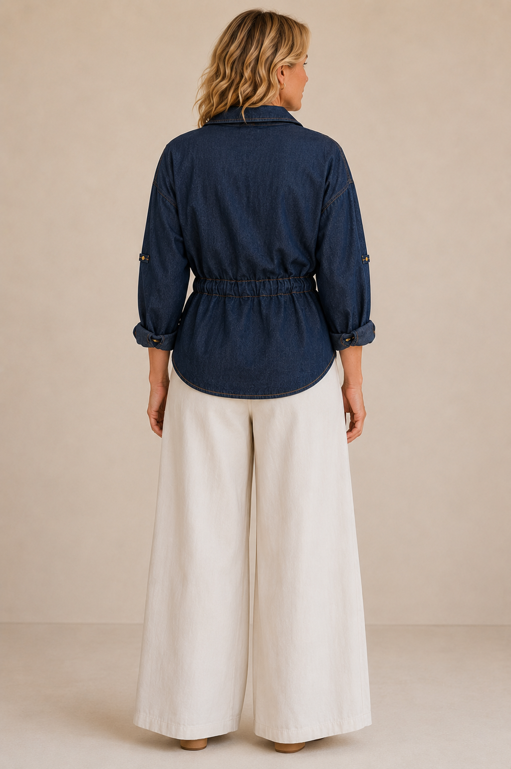 SAFARI DENIM ZIP SHIRT