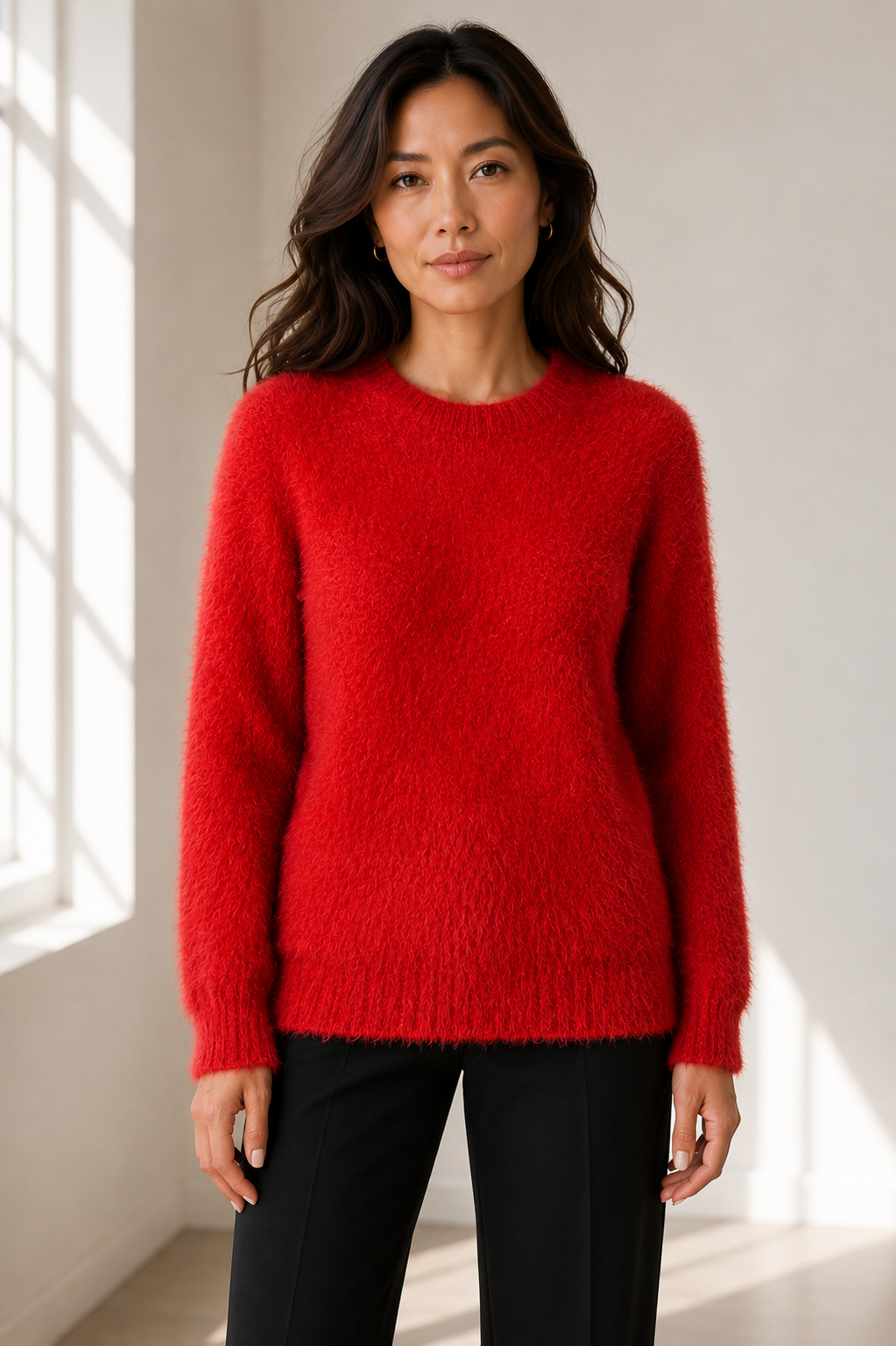 FLUFFY FITTED JUMPER - NEW COLOURS