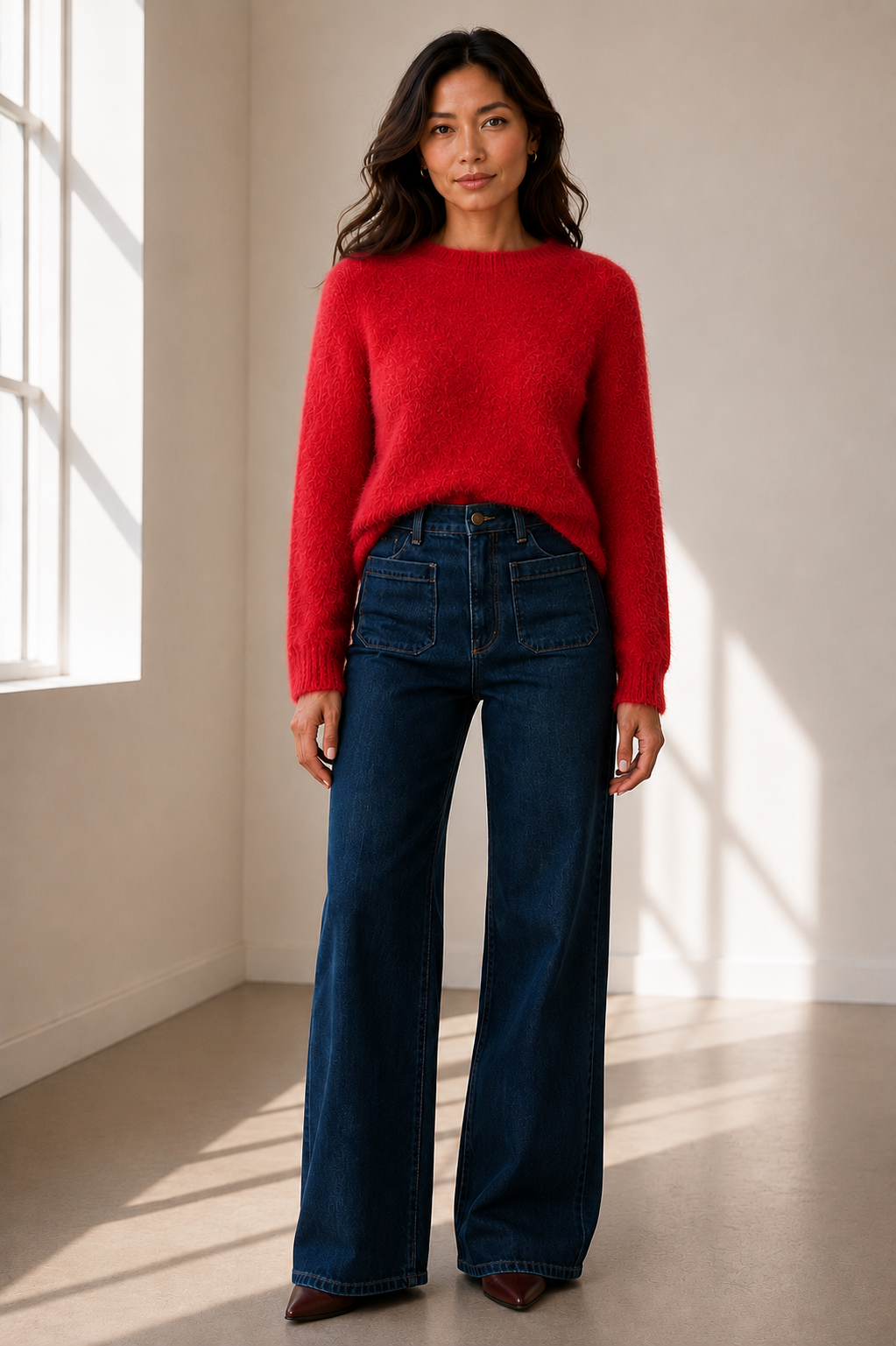 FLUFFY FITTED JUMPER - NEW COLOURS