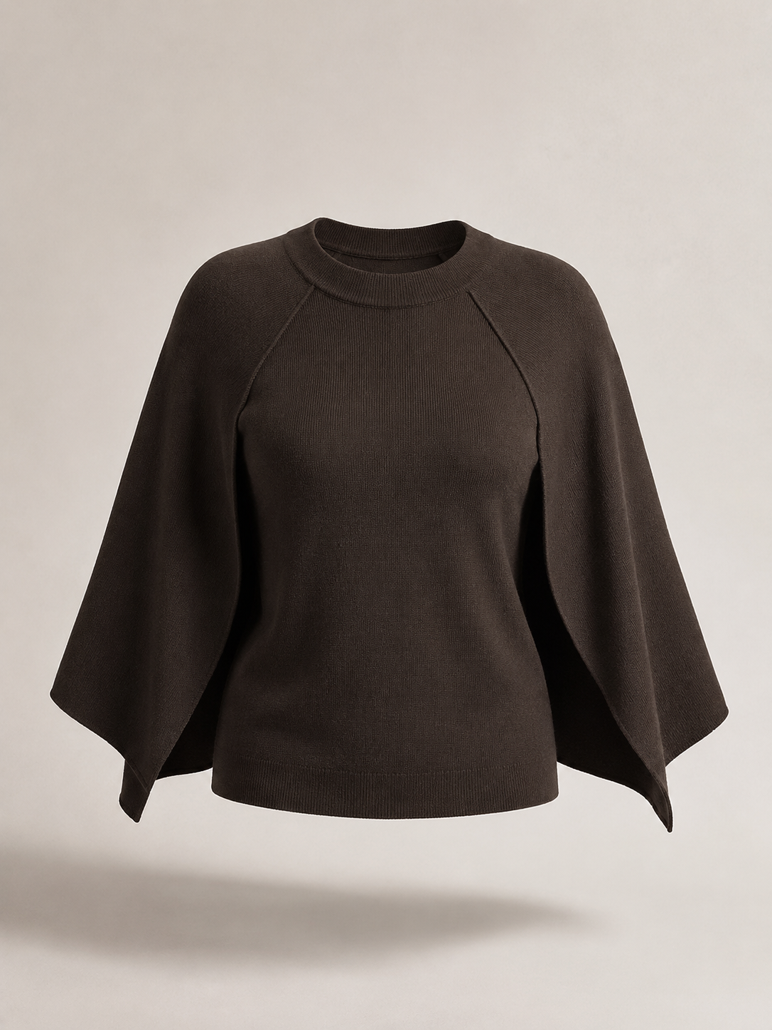 Cape Sleeve Fine Knit Top