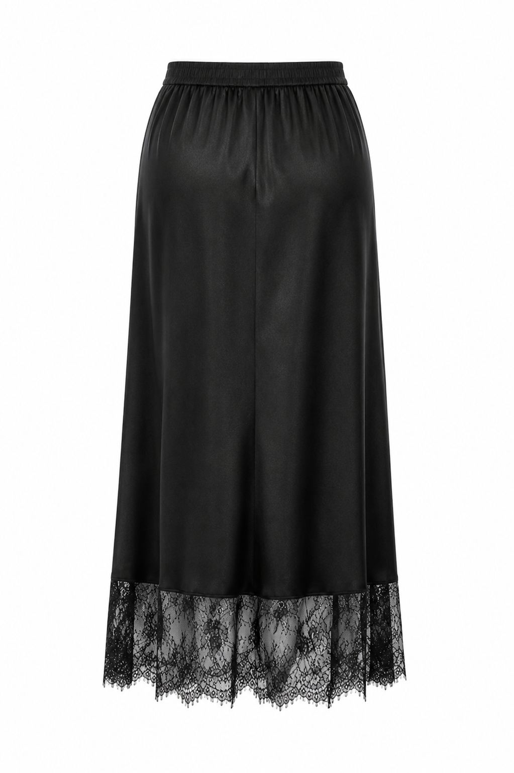 SATIN LACE CONTRAST SKIRT
