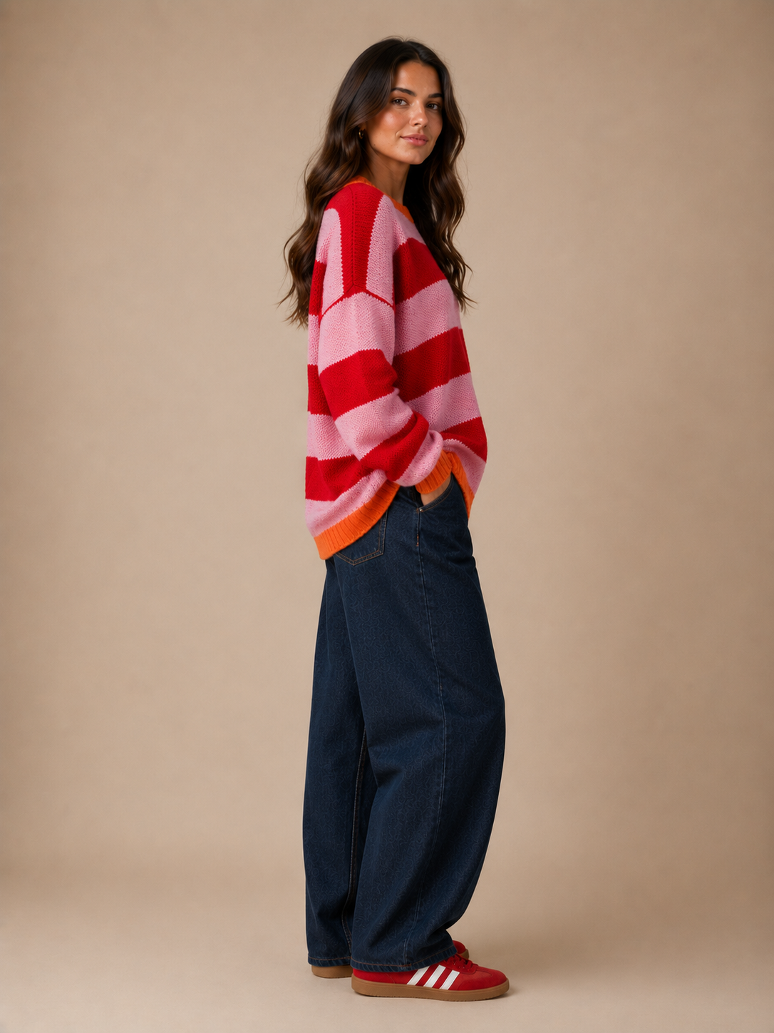 C&S STRIPE SLOUCH  JUMPER