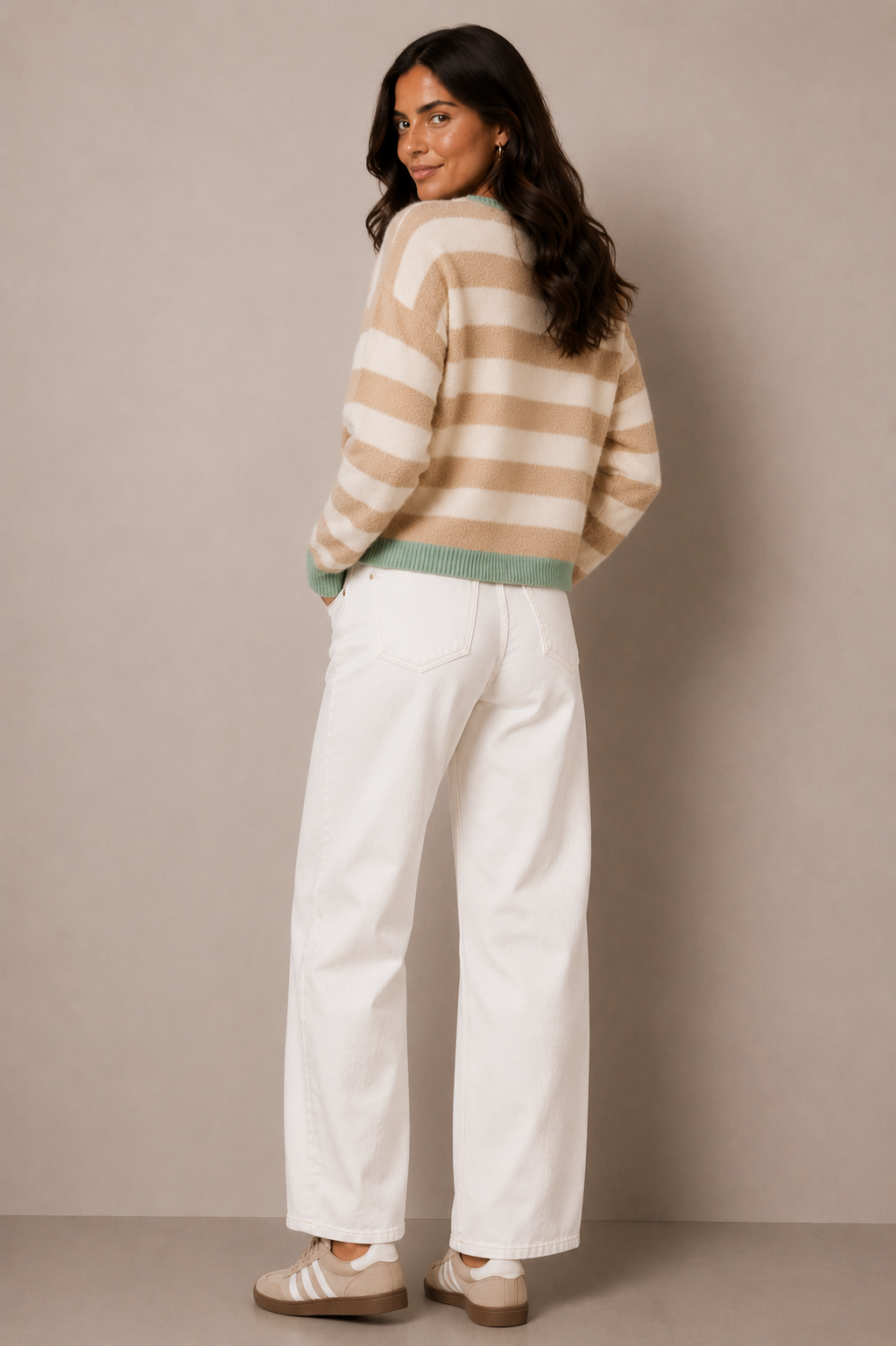 PONY STRIPE CARDIGAN