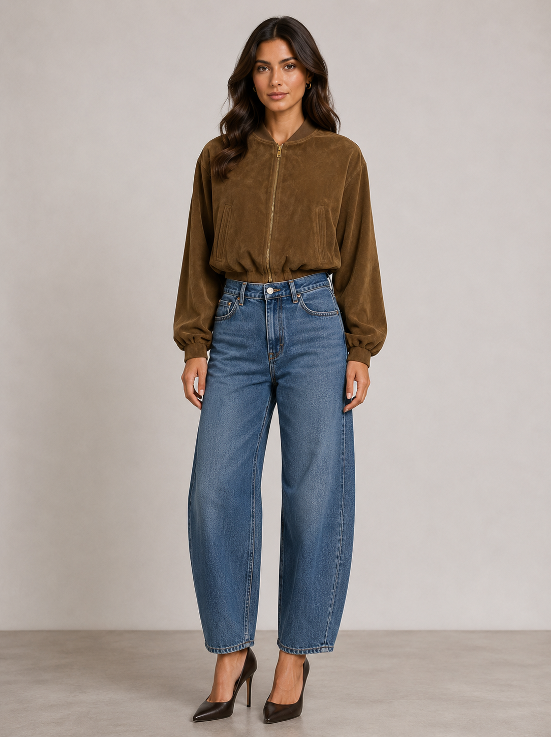 SUEDE BOMBER