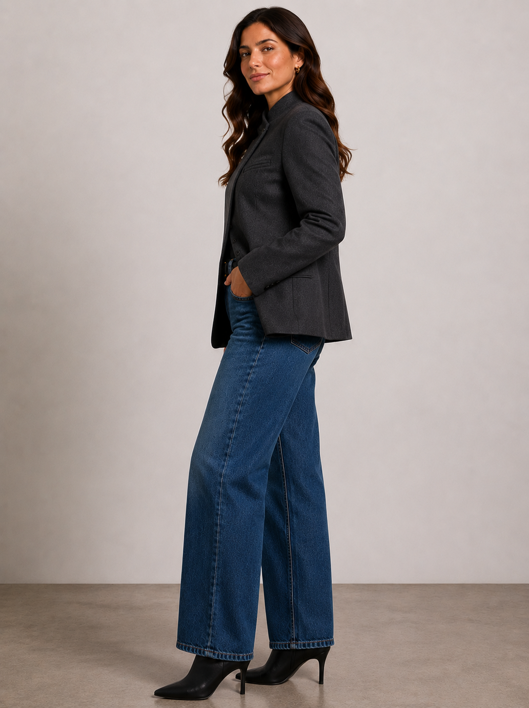 MANUKA HIGH COLLAR BLAZER