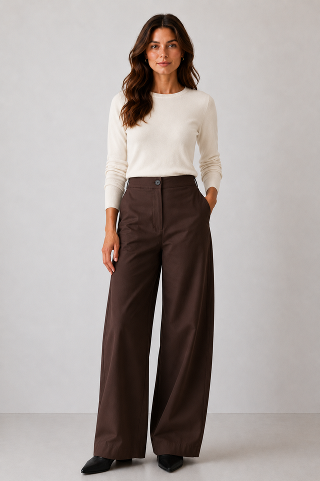 COTTON STRETCH BARREL PANT