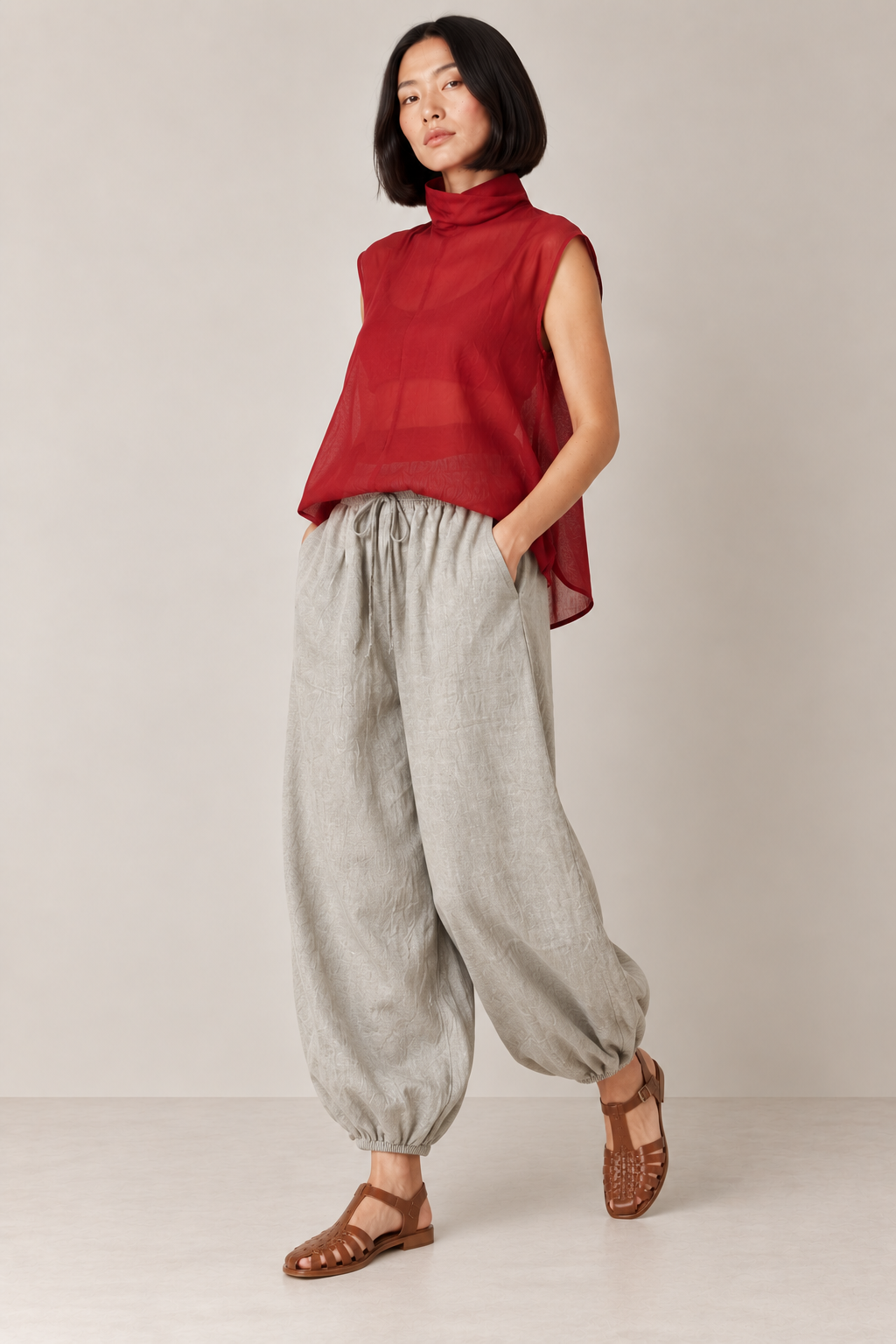 Premium Linen Balloon Pant