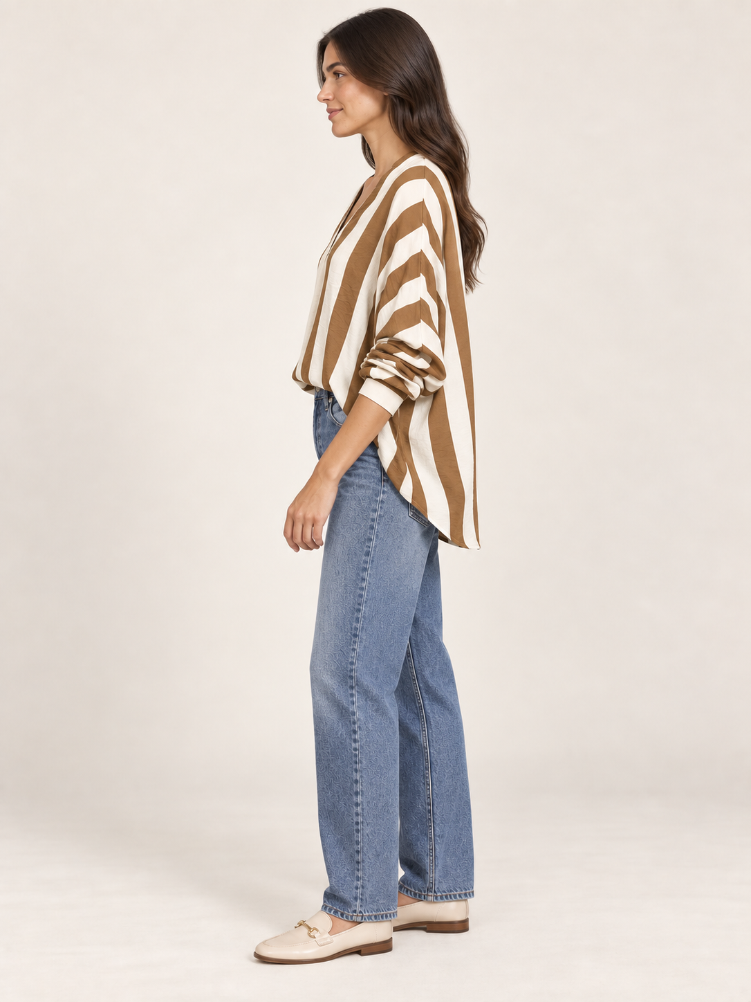 Stripe V-Neck Shirt