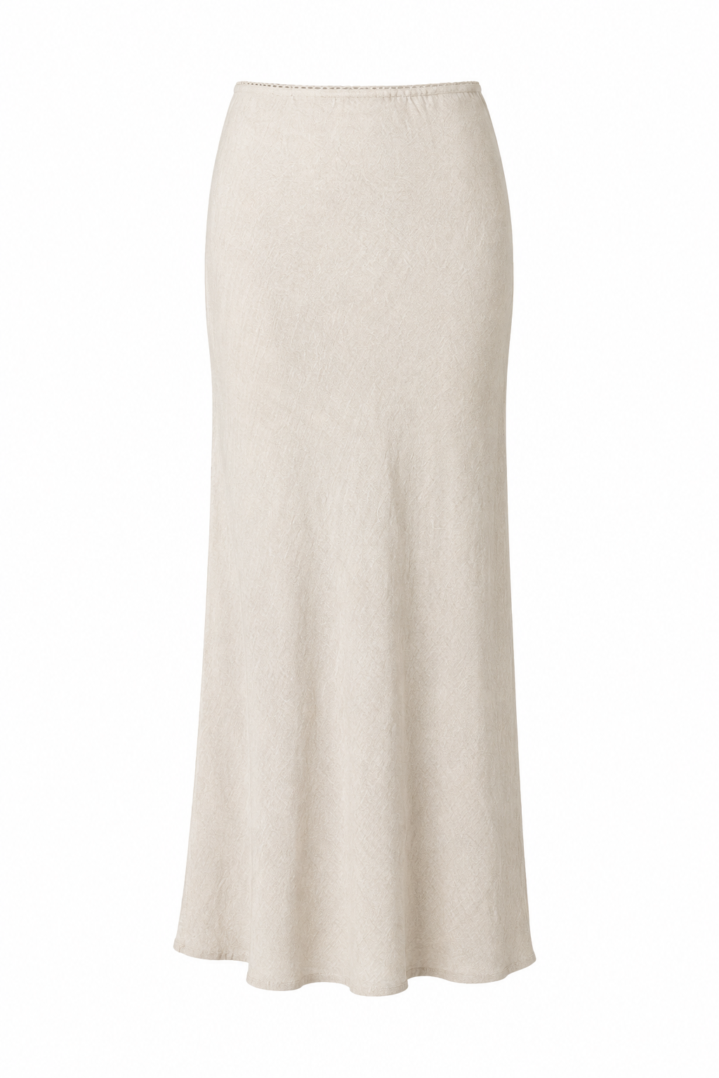 Linen Viscose Bias Maxi Skirt