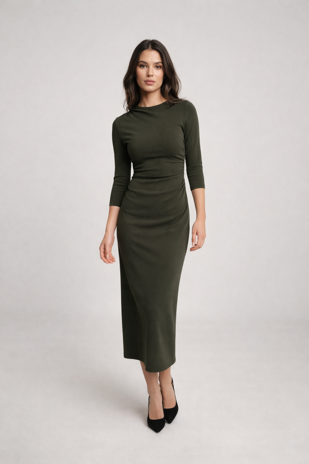 BASIC ROMANO MIDI DRESS
