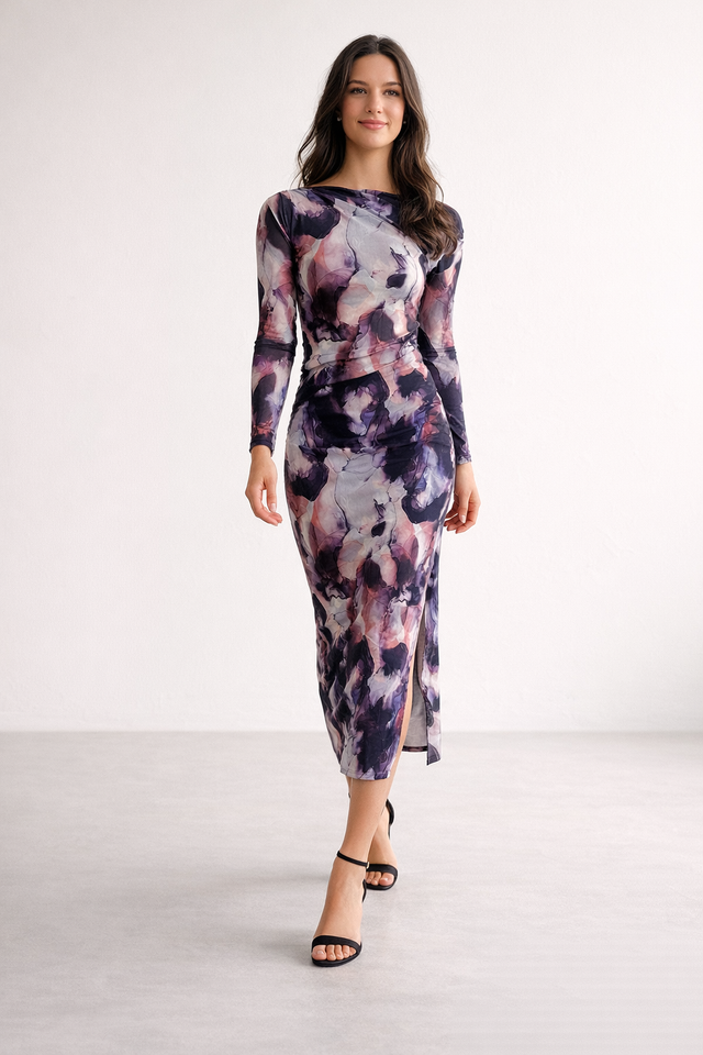 MIRAGE PRINT DRESS