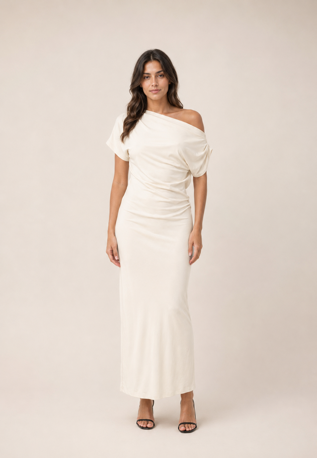Asymmetrical Stretch Maxi Dress