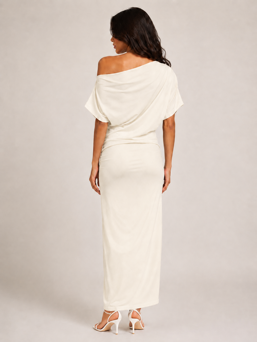 Asymmetrical Stretch Maxi Dress