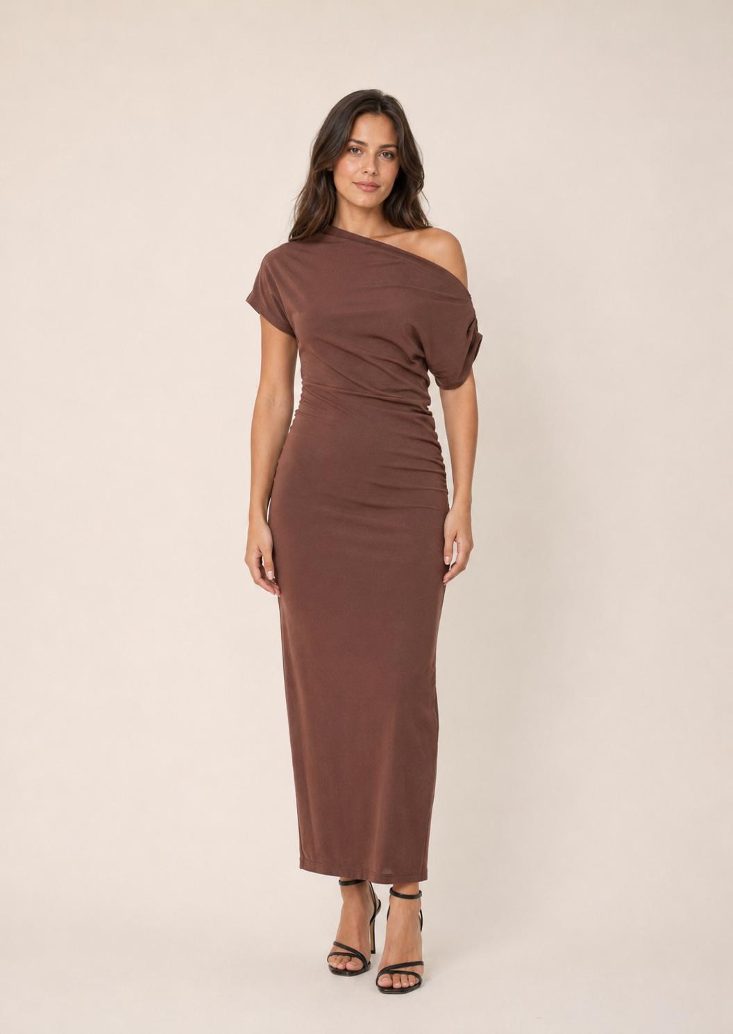 Asymmetrical Stretch Maxi Dress