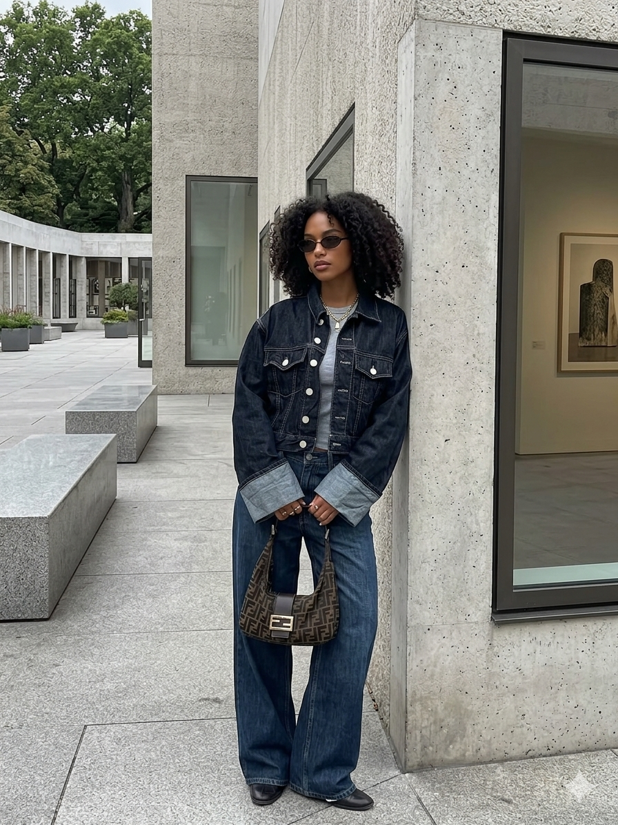 CLASSIC DENIM JACKET WITH CUFF SLEEVE