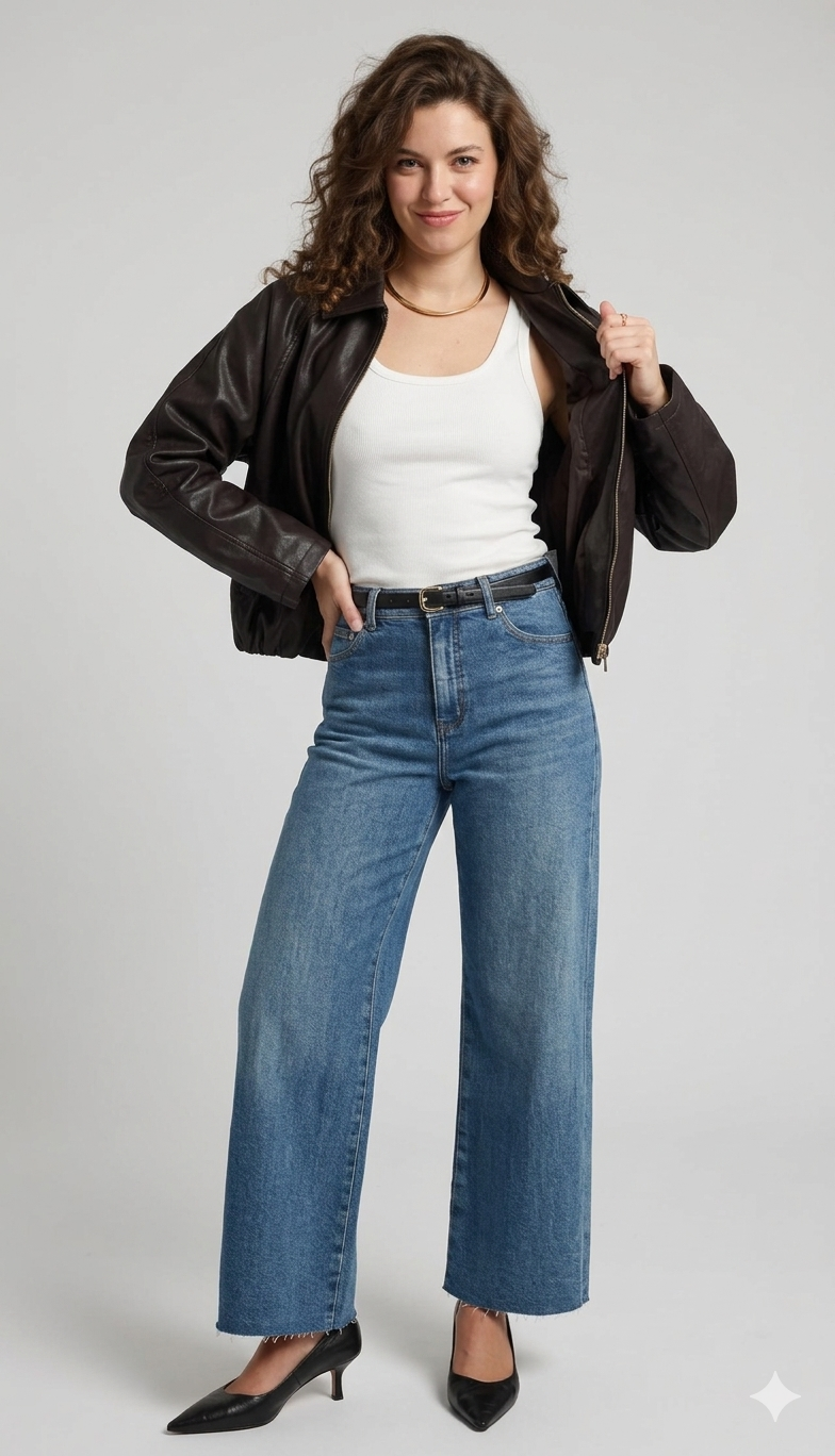 PLEATHER  BOMBER
