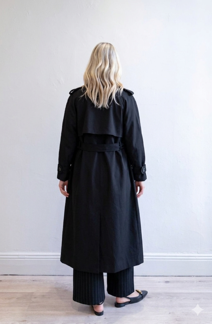 LIGHTWEIGHT TRENCH - BLACK