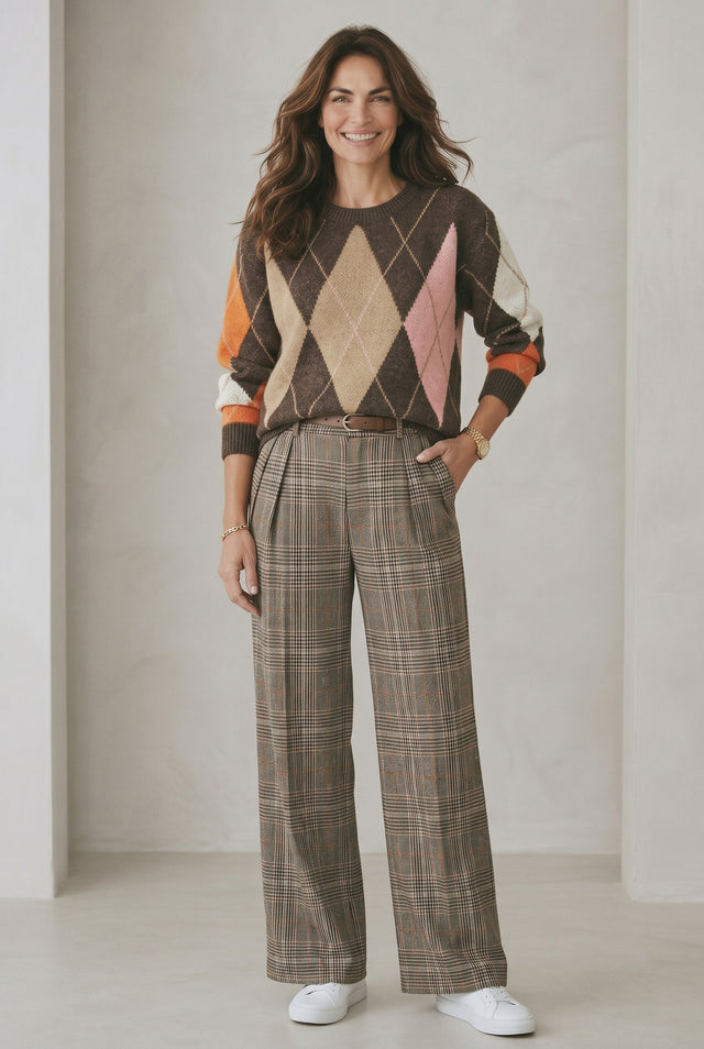 ARGYLE DETAIL  JUMPER