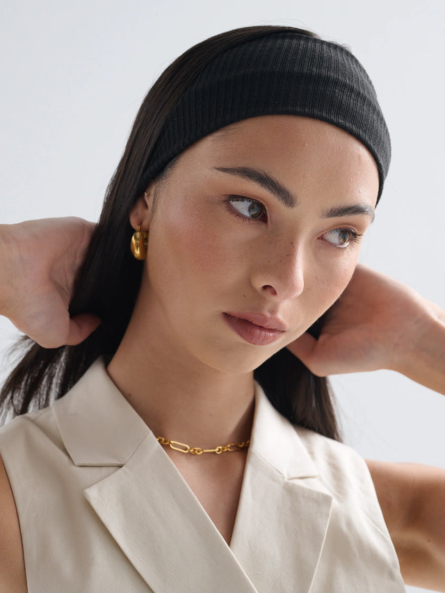 Solid Basic Ribbed Headband
