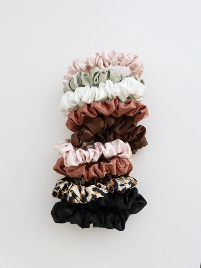 Leopard Mini Scrunchies 5 Pack Set