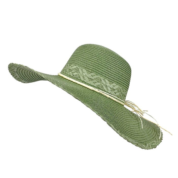 WIDE BRIM EDGE DECO HAT