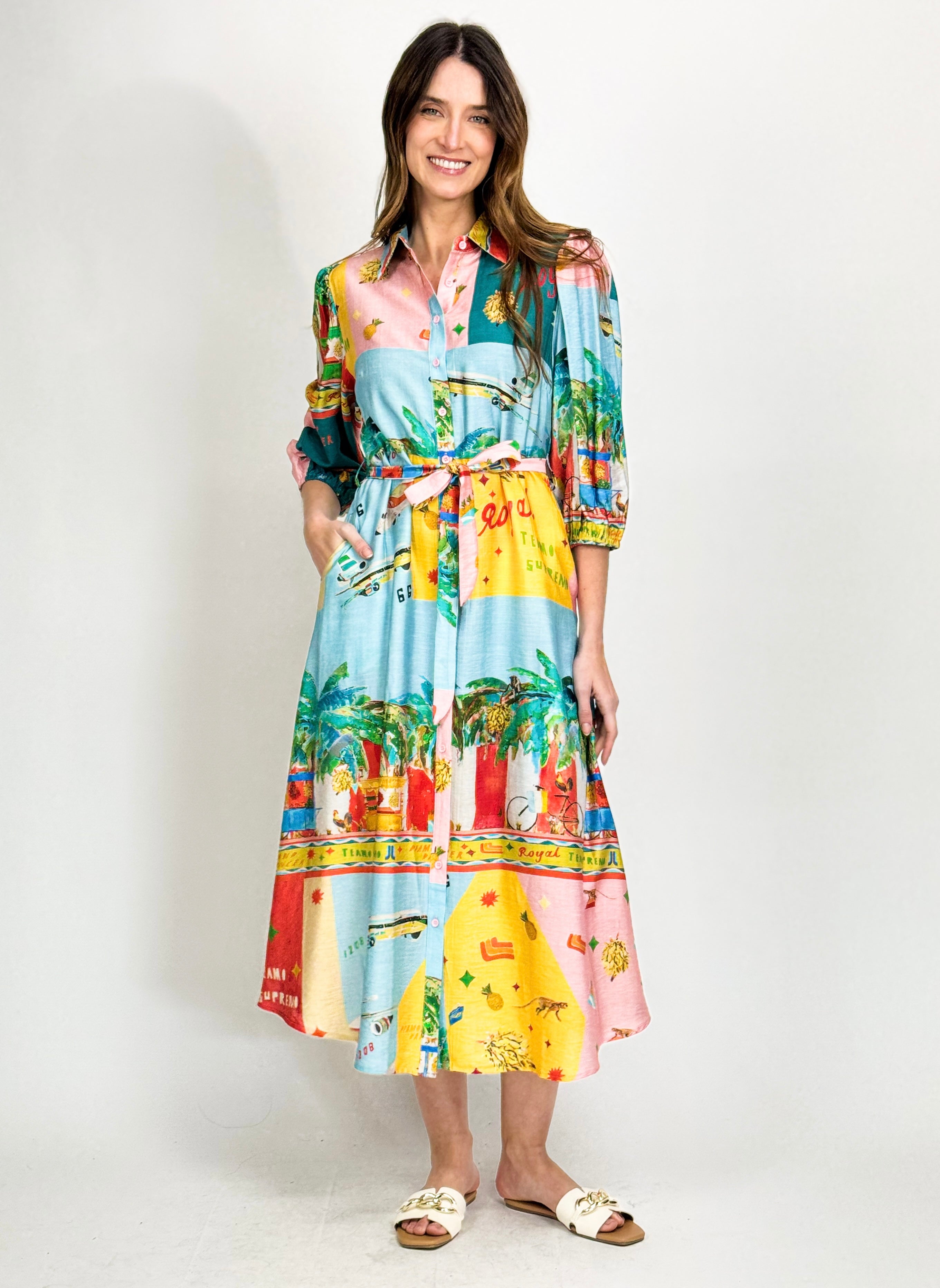 TROPICAL  SHIRT DRESS