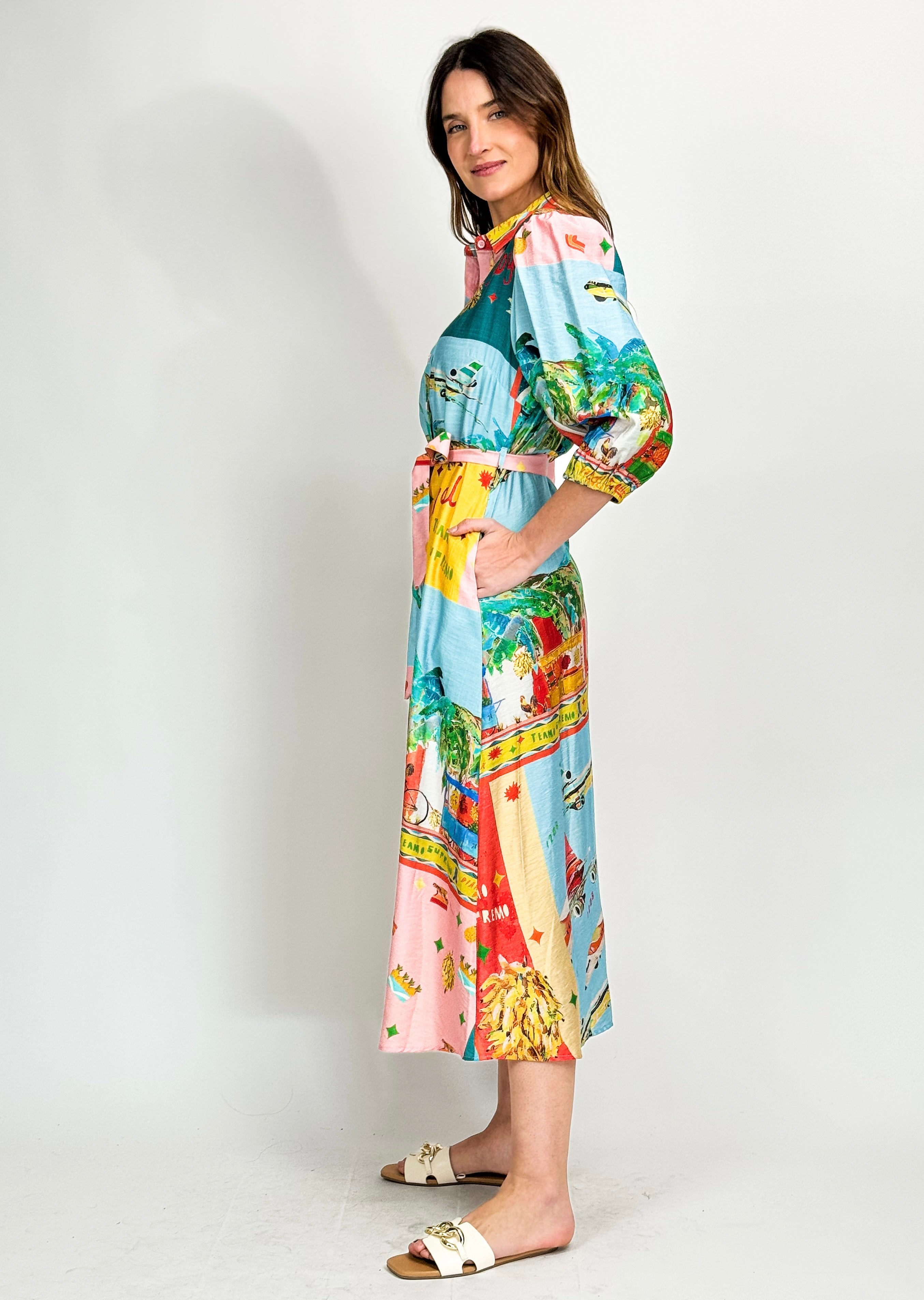 TROPICAL  SHIRT DRESS