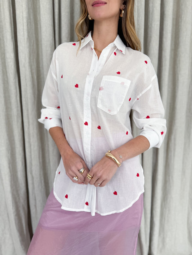 HEART MOTIF SHIRT- pre order