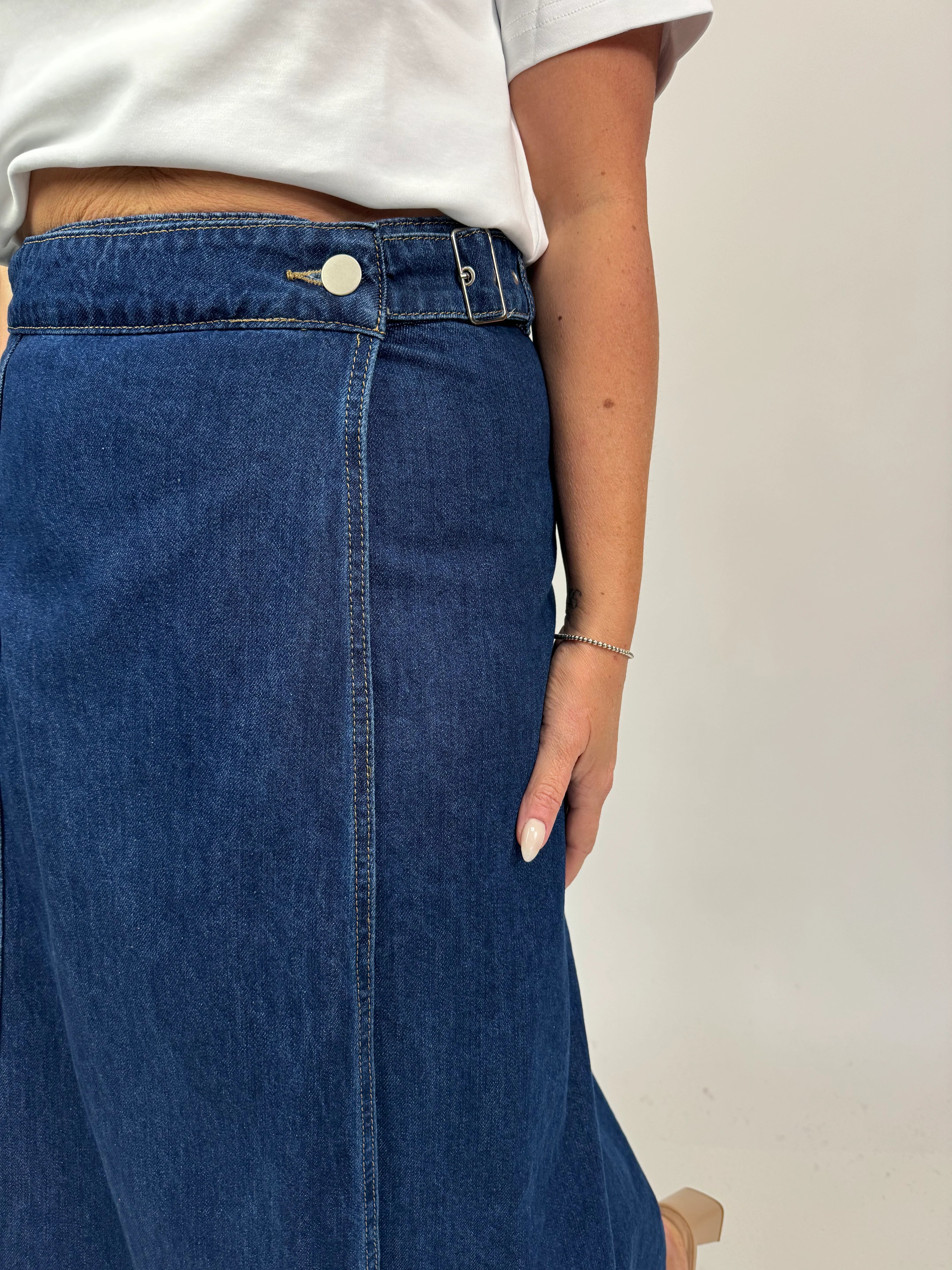 WRAP DENIM SKIRT