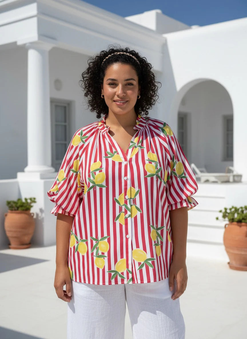 LEMON STRIPE SHIRT