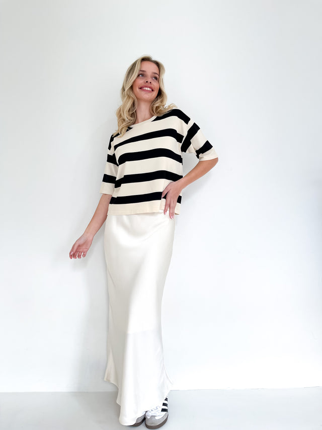 SATIN BIAS SKIRT MAXI