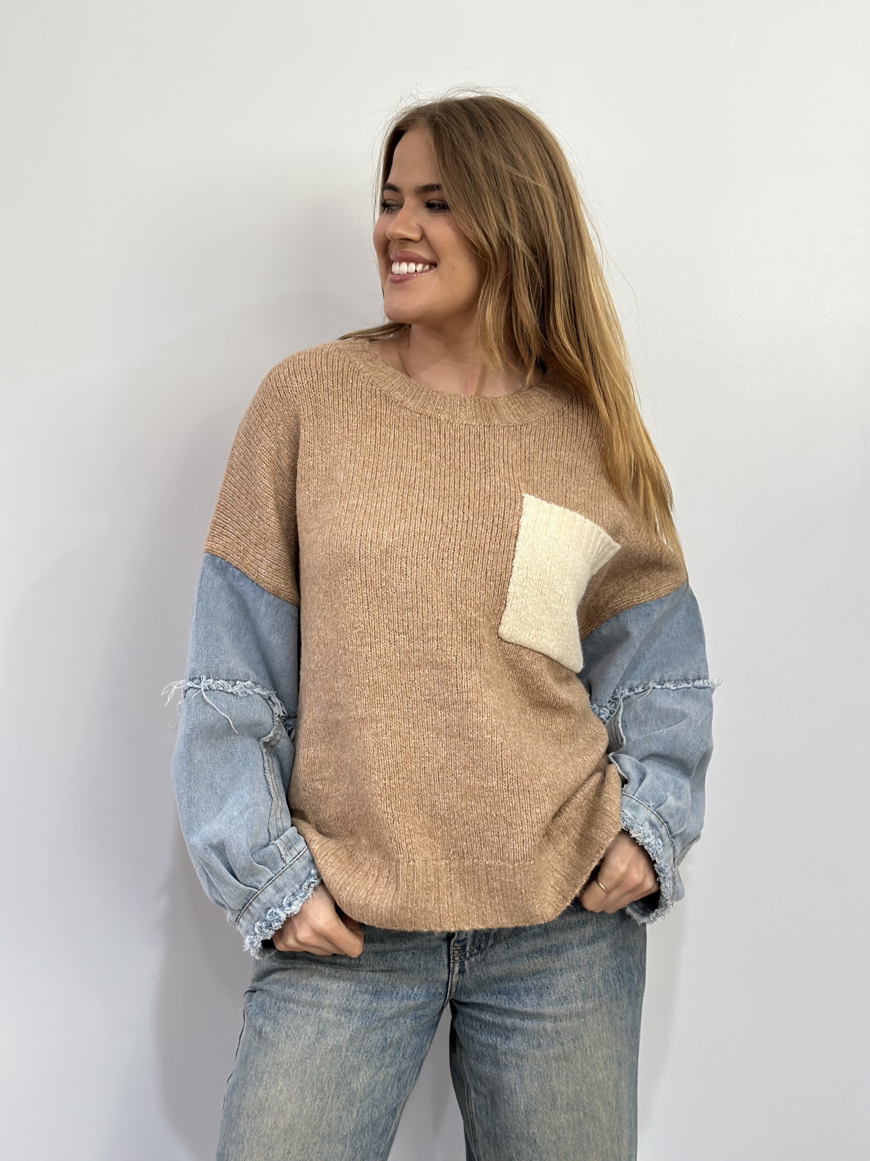 DENIM CONTRAST KNIT AW25